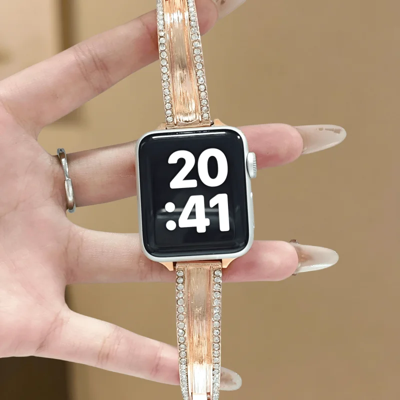 

1 piece of high-end minimalist style watch strap compatible with iWatch strap 38mm 40mm 41mm 42mm 44mm 45mm 49mm fashionable han