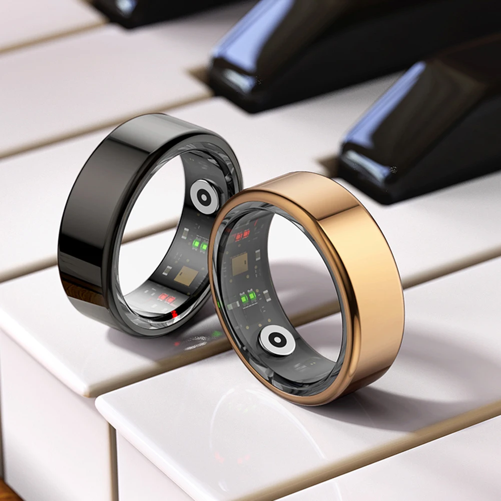 R02 Smart Ring Health Tracker Bluetooth متوافق مع IP68 أوضاع رياضية متعددة مقاومة للماء لمستخدمي Android وIOS