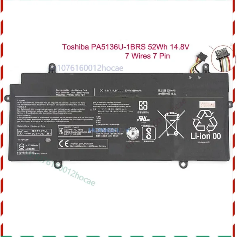 

14.8V 3380mAh 52Wh 7 wires Battery for Toshiba Portege Z30 Z30-A Z30-B Z30-C Fast ship