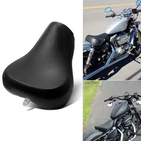 Black Front Driver Rider Solo Seat Cushion Pad for Harley Sportster XL 883 1200 72 48 Custom 1983-2003 Motorcycle Accessory