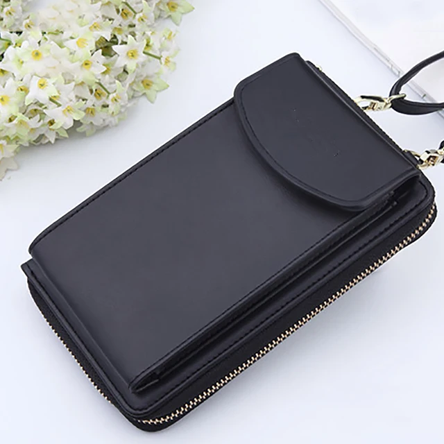 Modna mała torba na ramię na telefon dla kobiet PU Leather Solid Color Crossbody Bag Casual Shopping Coin Card Handbag Pack