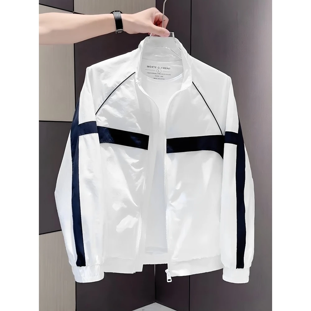 

Мужская демисезонная водонепроницаемая куртка-бомбер с двойным слоем, модная, универсальная, молодежная, повседневная, с длинными рукавами