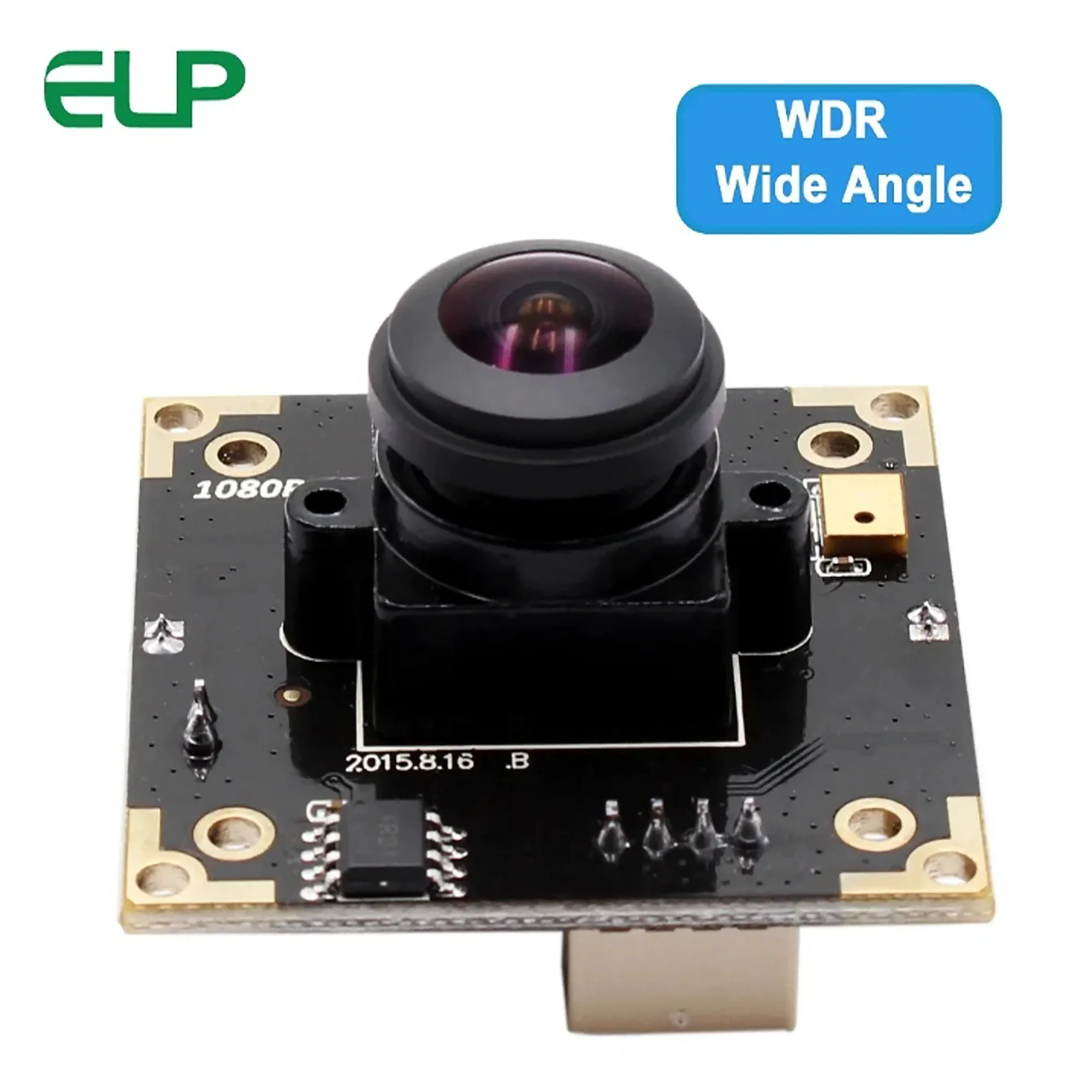 

ELP 3MP Mini WDR USB Camera 1080P 30fps 180 degree Fisheye Lens H.264 With Microphone for Video Conferencing & Surveillance