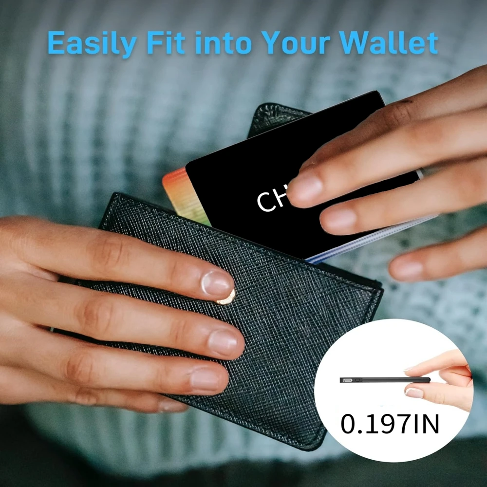 CHXDEV Ultra-Thin Magnetic Power Bank Ultra-Slim 8000mAh Charger , Mini Power Banks For Card Holder Wallet, For IPhone XIAOMI