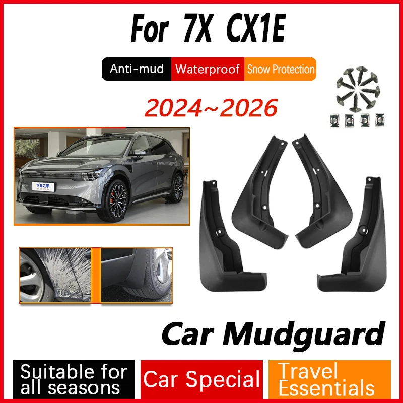 

Car Mud Flap For Zeekr 7X Accessories CX1E 2024 2025 2026 Auto Wheel Fenders Antifreeze Mudguard Splash Mudflaps Car Accessories