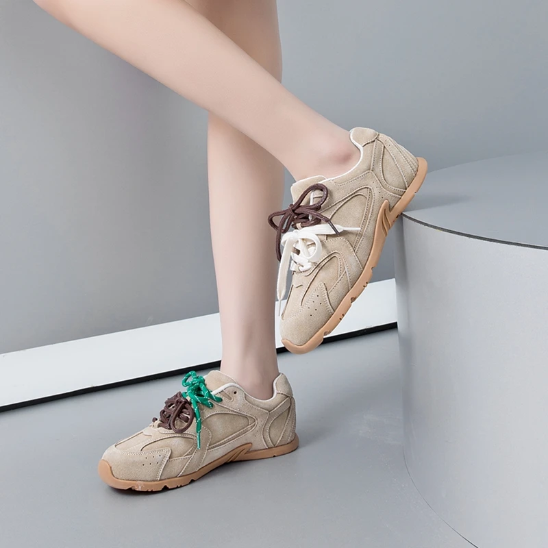 AIYUQI Damen-Sneaker 2026 – Neue rutschfeste deutsche Trainingsschuhe für Damen, flache, große Größen, aus echtem Leder, Laufschuhe für Frauen – Detail 2