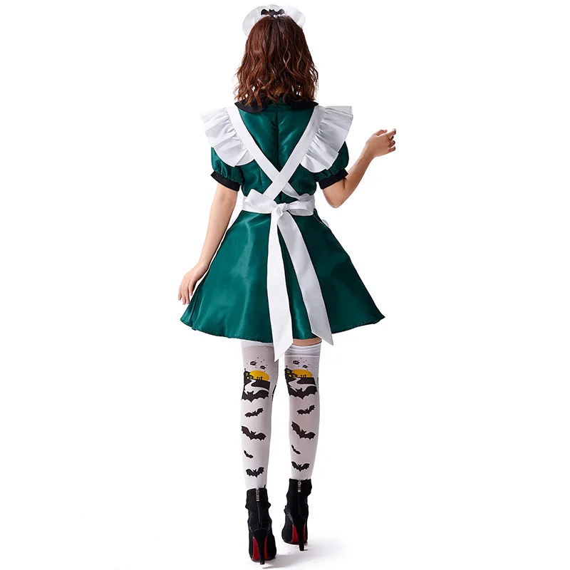 een Bat Print Cosplay Toneelkostuum Halloween Fly Matching Outfit Anime Maid orm Kinderkleding Polyestervezel