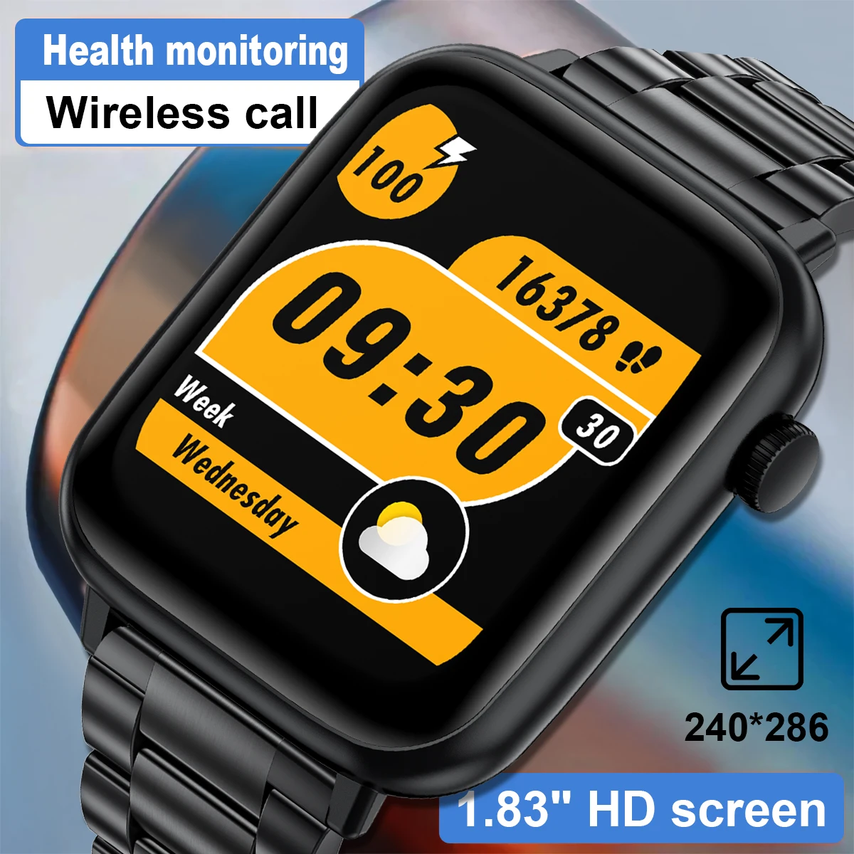 

LIGE 1.83" Смарт-часы для мужчин Bluetooth Call Digital Full Touch Screen Спорт Фитнес Женские часы Монитор здоровья Смарт-часы для мужчин