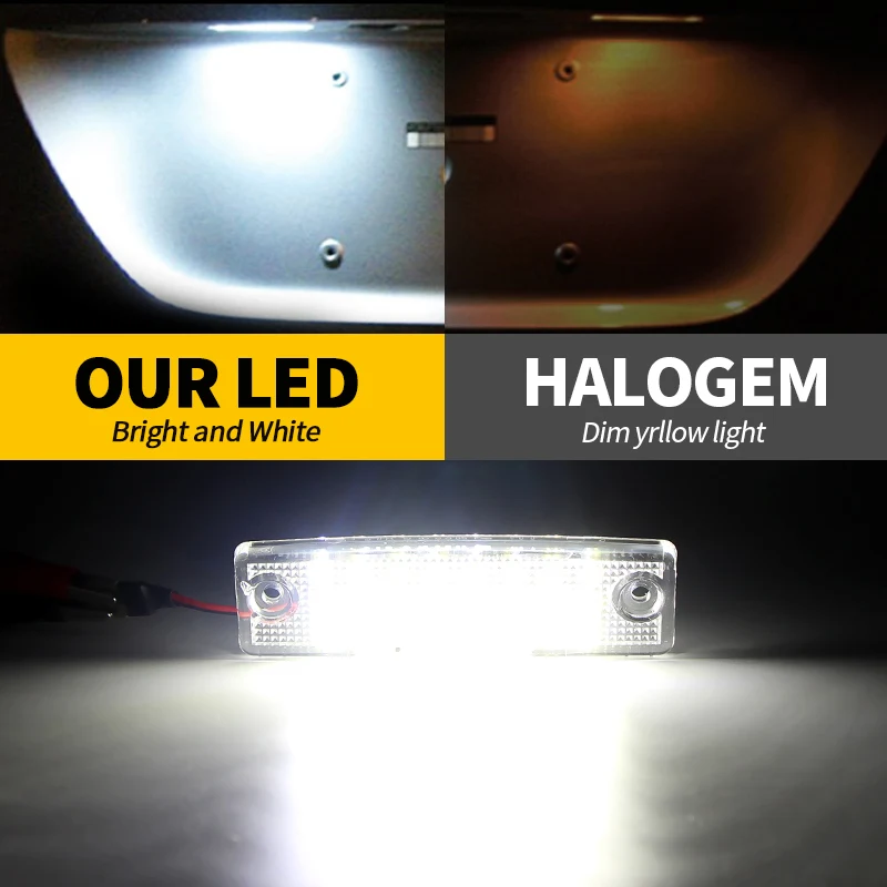 2PCS High Bright White LED Number License Plate Lights Canbus For Toyota Land Cruiser Prado 150 2009-up For Lexus GX470 2009-up