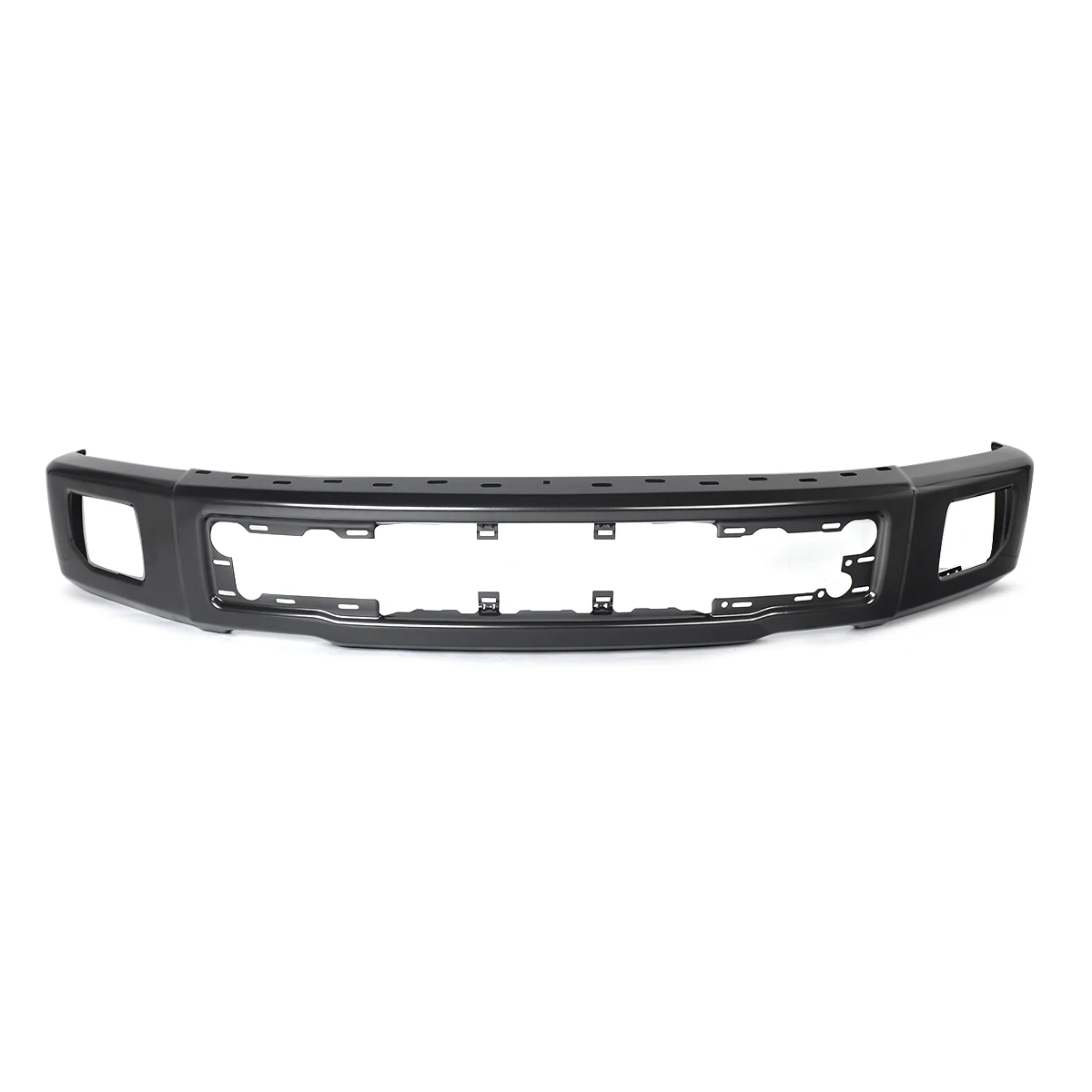 Iron Front Bumper with Fog Lights Hole Replace For Ford F150 2015-2017 Front Surround Body Kit Front Lower Bumper Cover Face Bar