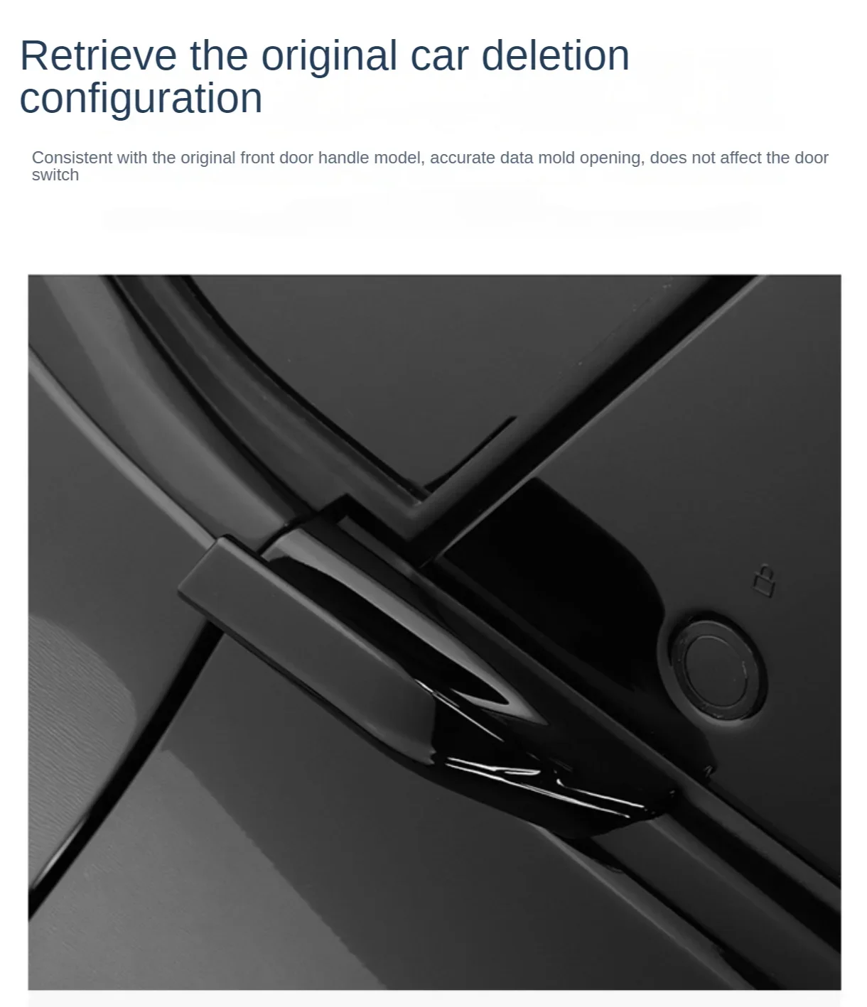 2PCS Rear Door Handle for Ford Mustang Mach-E Protective Cover Sticker Convenient Decorative Original Modification Accessories
