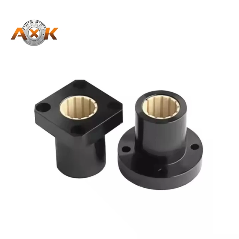 LMK/LMF10/12/16/20UU Maintenance-free Engineering Plastic Aluminum Plastic Square/round Flange Linear Bearings