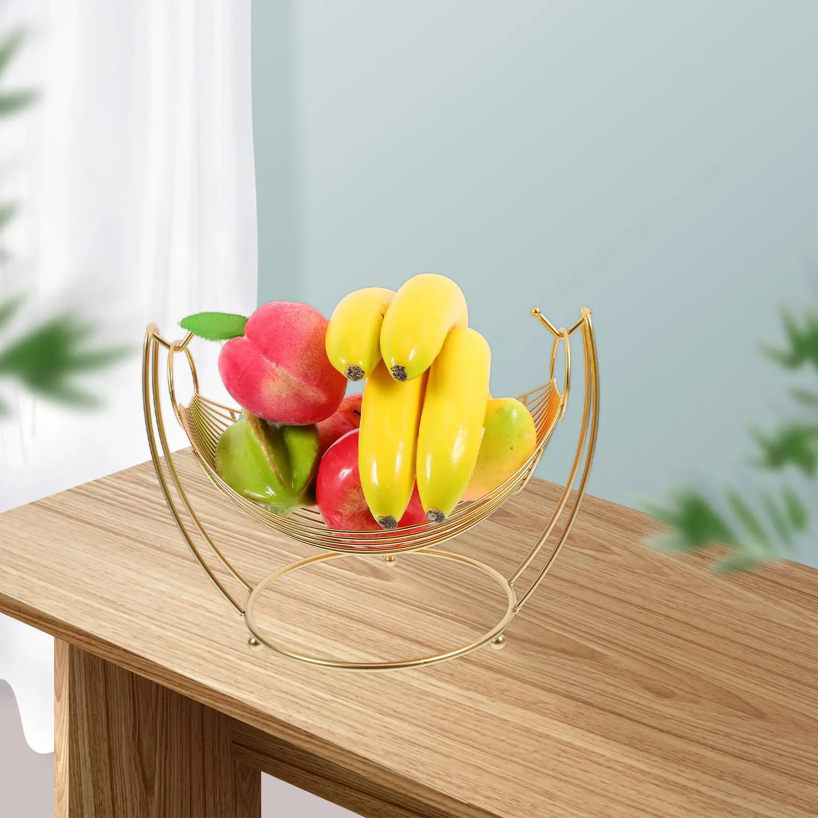 

Fruit Basket Snacks Tray Storage Baskets Wire Decorative Iron Desktop Vegetable ganizer Large Capacity Kitchen Bar Accessories