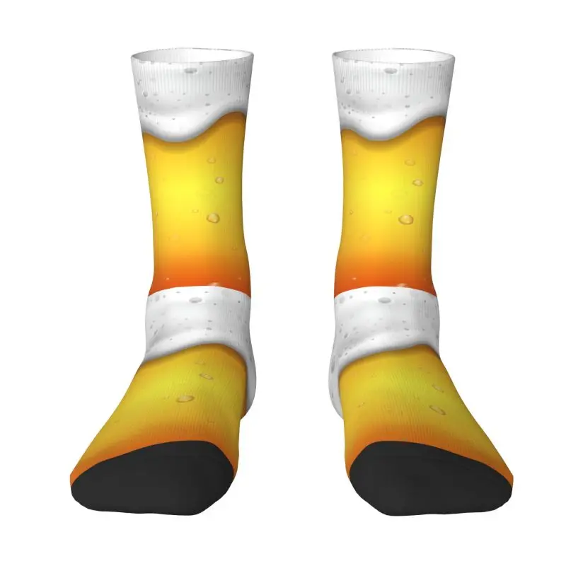 

Beer Bubbles Foam Men Women Crew Socks Unisex Cute Spring Summer Autumn Winter Dress Socks