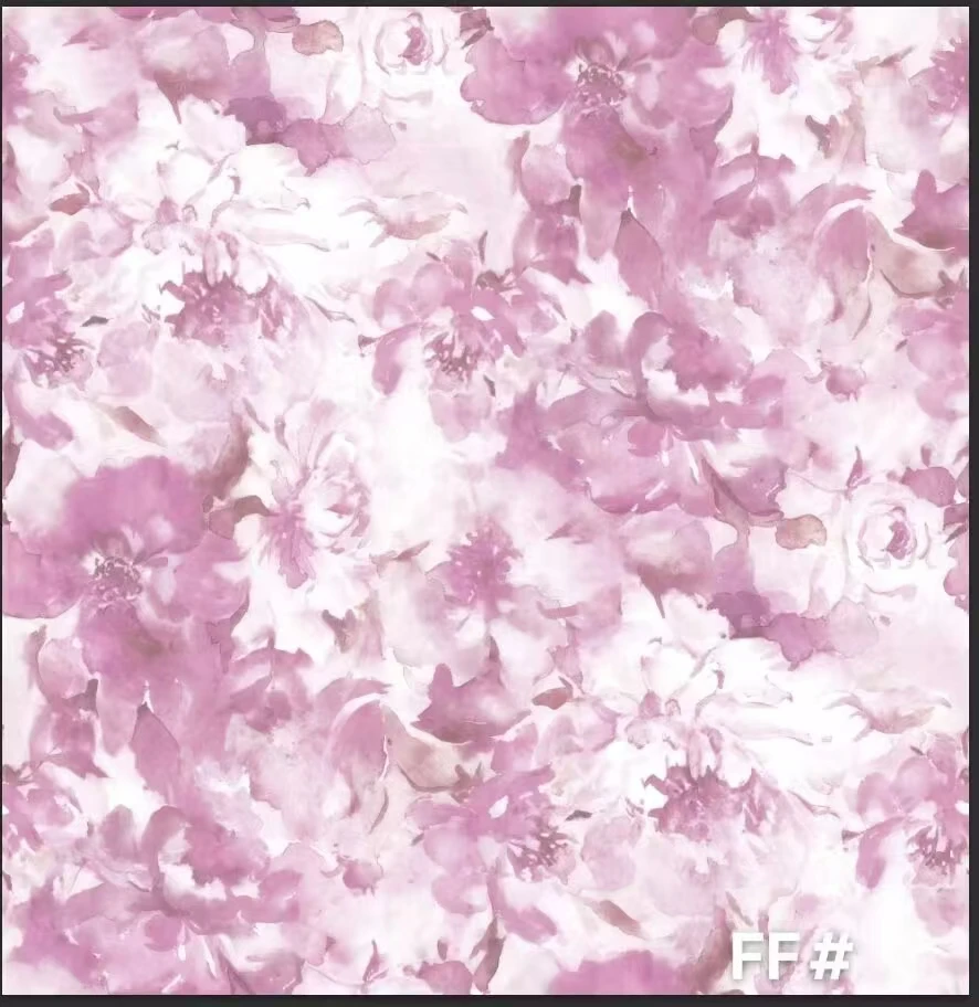 

Customized color Machine Printing Fabrics Bridal Wedding Dress DIY Fabric With Flower Pattern