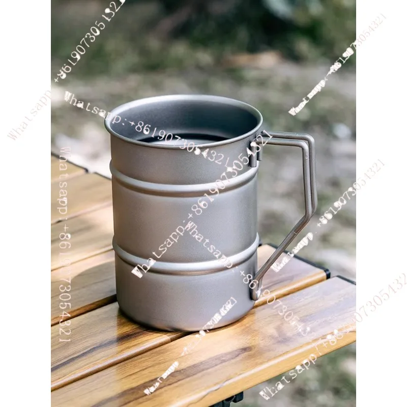 

Кружка для воды в форме бочки, для улицы и офиса, из титанового сплава, для кофе