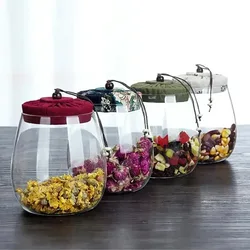 Hermetic Containers for Food Storage Pots Sugar Coffee Tea Containers Glass Jar With Lid Sealed Container Airtight Kitchen Jars