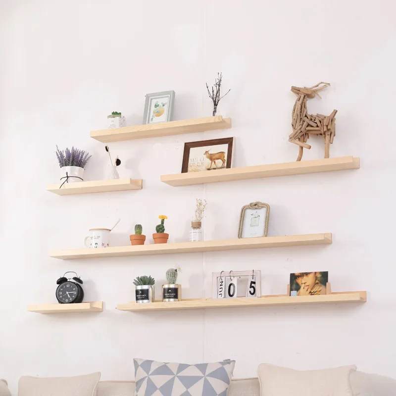 Wall Mounted Shelves Bedroom Living Room Decoration Shelf Wooden Partition Display Stand Book Ornament Display Stand Shelving