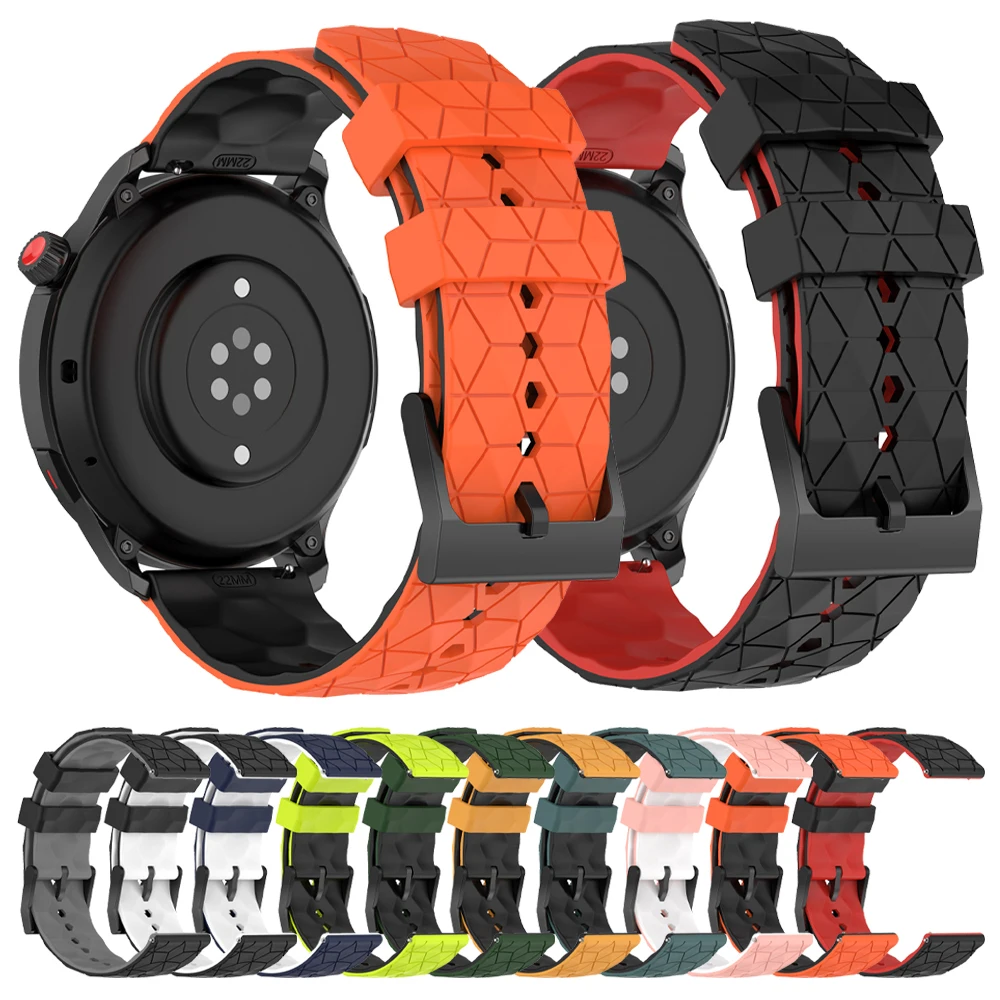 20mm 22mm Football Sport Silicone Strap for Samsung Galaxy Watch 6 5 Pro 4 44mm 40mm Classic 42mm 46mm Band for Huawei GT 2/3/4