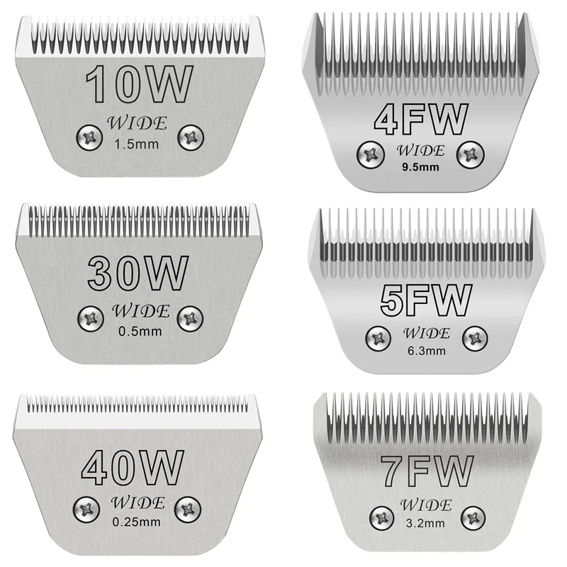 شفرة عريضة على شكل حيوان قابلة للفصل لمعظم ماكينة أنديس/أوستر جولدن، توربو A5، A6/Wahl KM كليبرز للعناية بالحيوانات الأليفة والكلاب والأغنام والخيول والخنازير