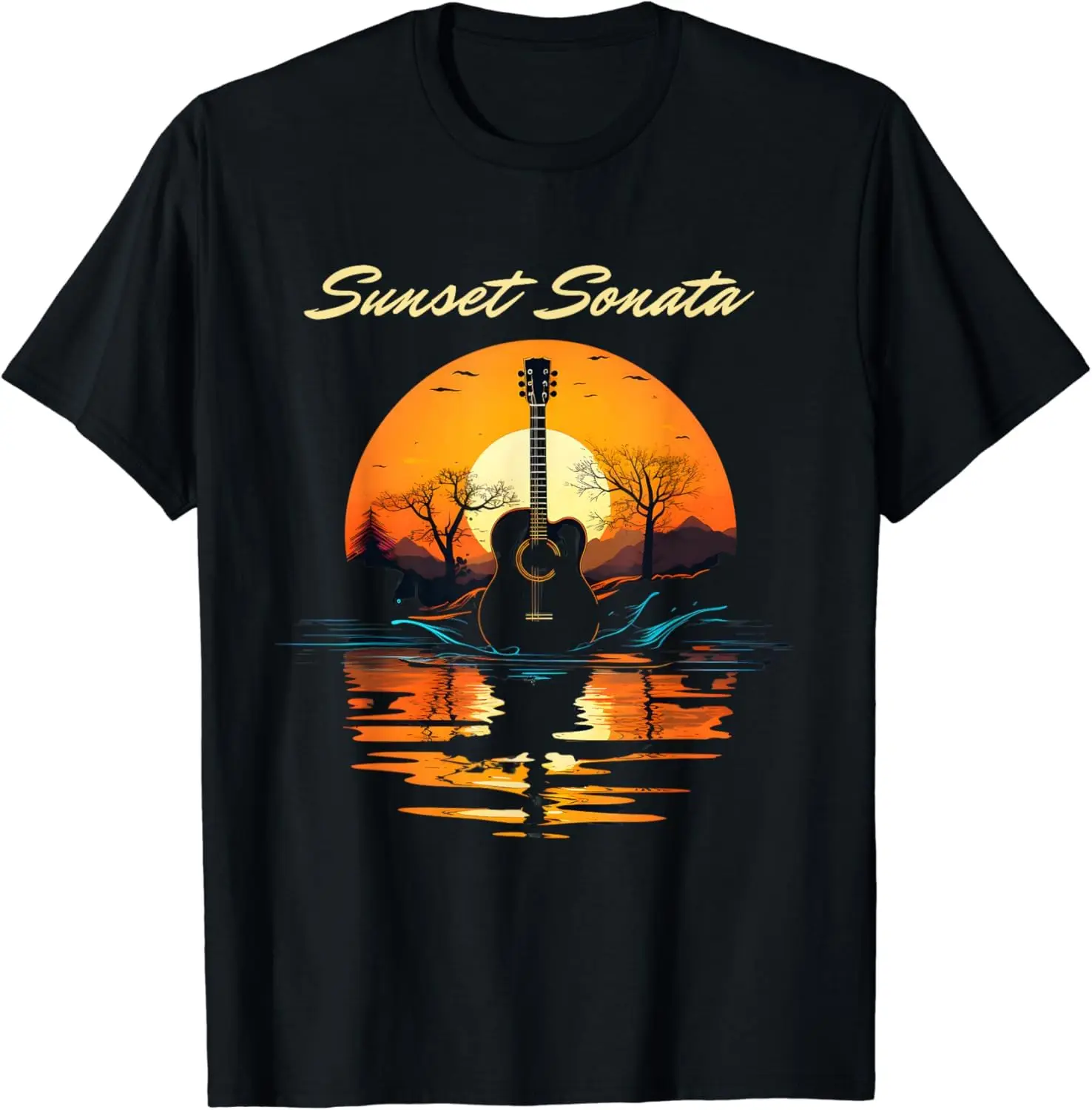 Sunset Sonata Design T-Shirt Unisex T-shirts for Men Women Summer Tees Cotton Luxury brand vintage oversized