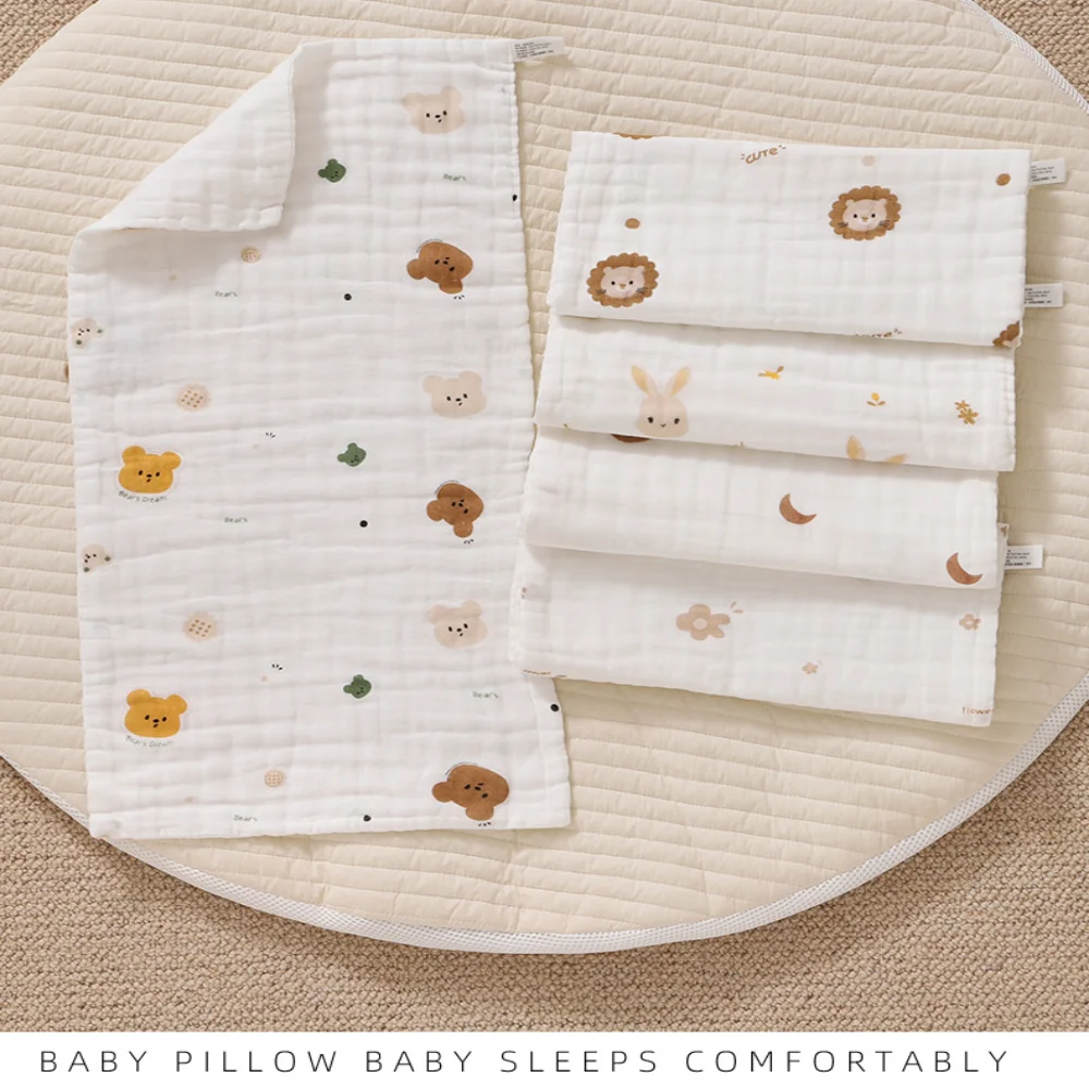 Baby Cotton Muslin Towel Bib Newborn Ultra-Soft Cotton Square Towel Baby-Specific Face Wash Towel Gauze Towel for Childrenh