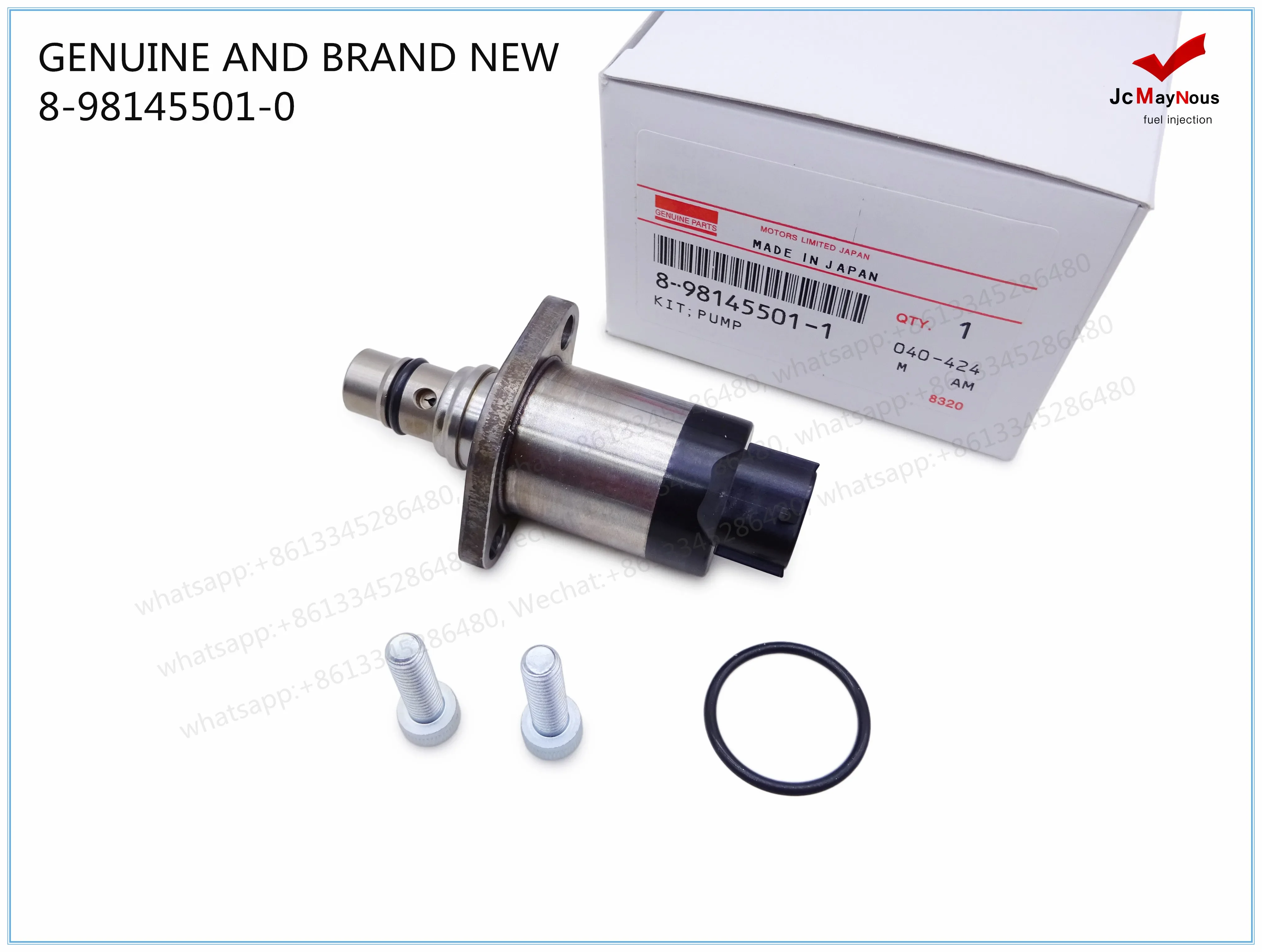 

GENUINE AND BRAND NEW COMMON RAIL FUEL PUMP SUCTION CONTROL VALVE, SCV 8-98145501-0 FOR ISUZU 4JJ1,4JK1 ENGINE