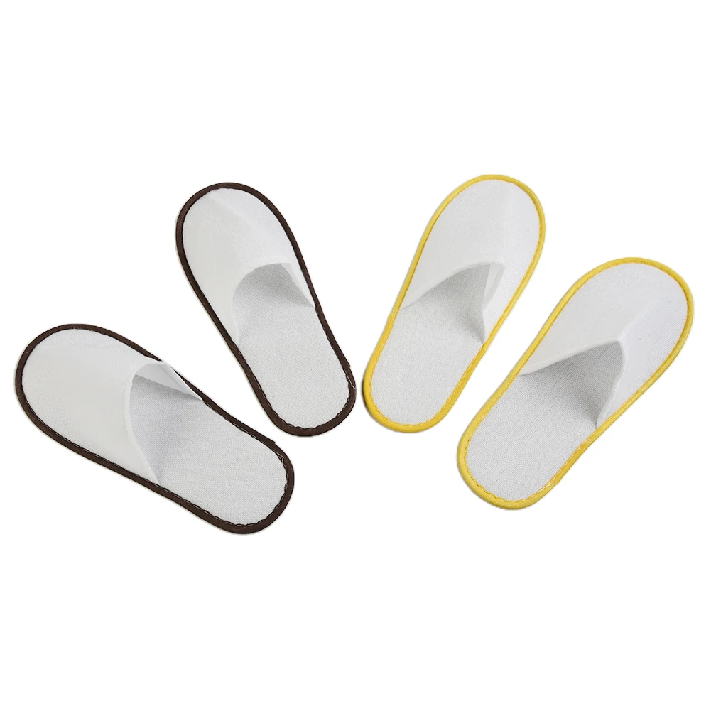 10 Pairs Disposable High Quality Spa Hotel Guest Soft Slippers Closed Toe Disposable Travel Slipper