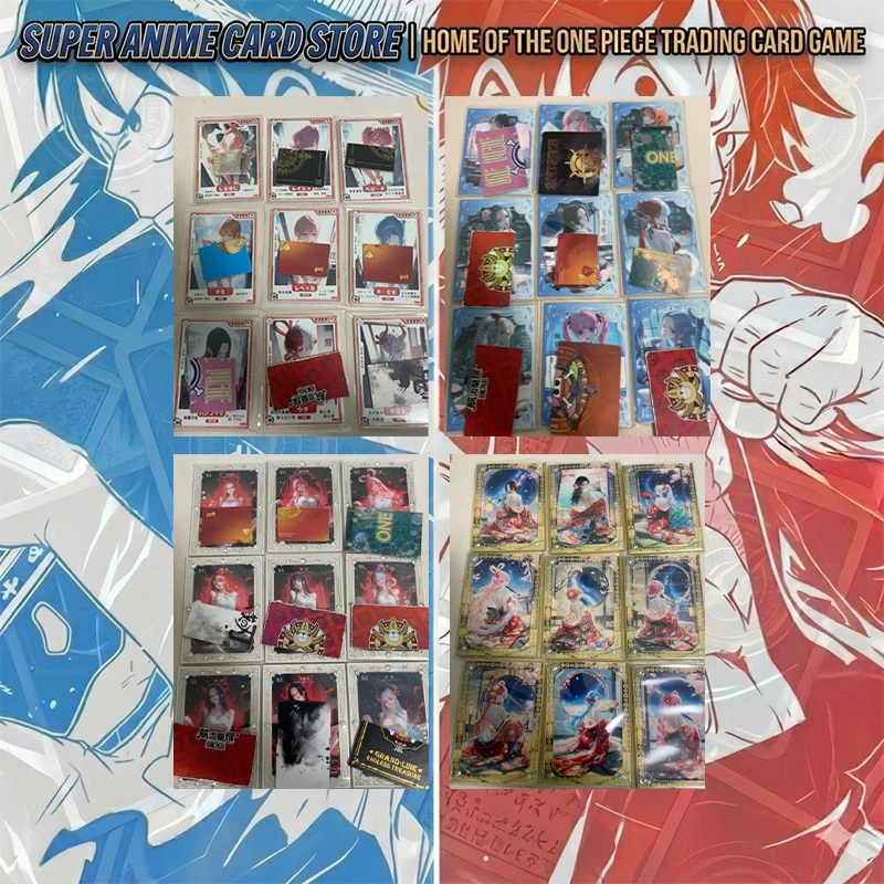 Japanese Anime ONE PIECE Metal Card Set Nefertari D Vivi Vinsmoke Reiju Shirahoshi Robin Yamato Boa Hancock Collectible Cards