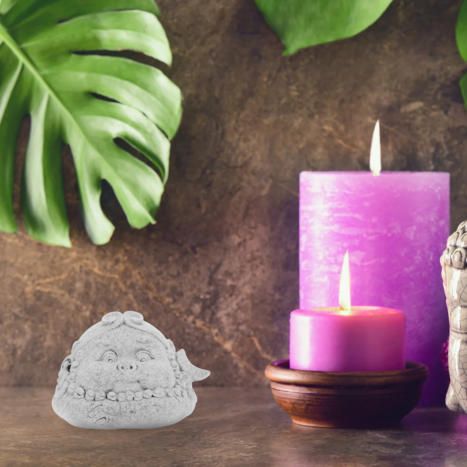 

Buddha Statue Ornament Aquarium Sandstone Decorative Statues Fish Tank Decorations Blue Figurine