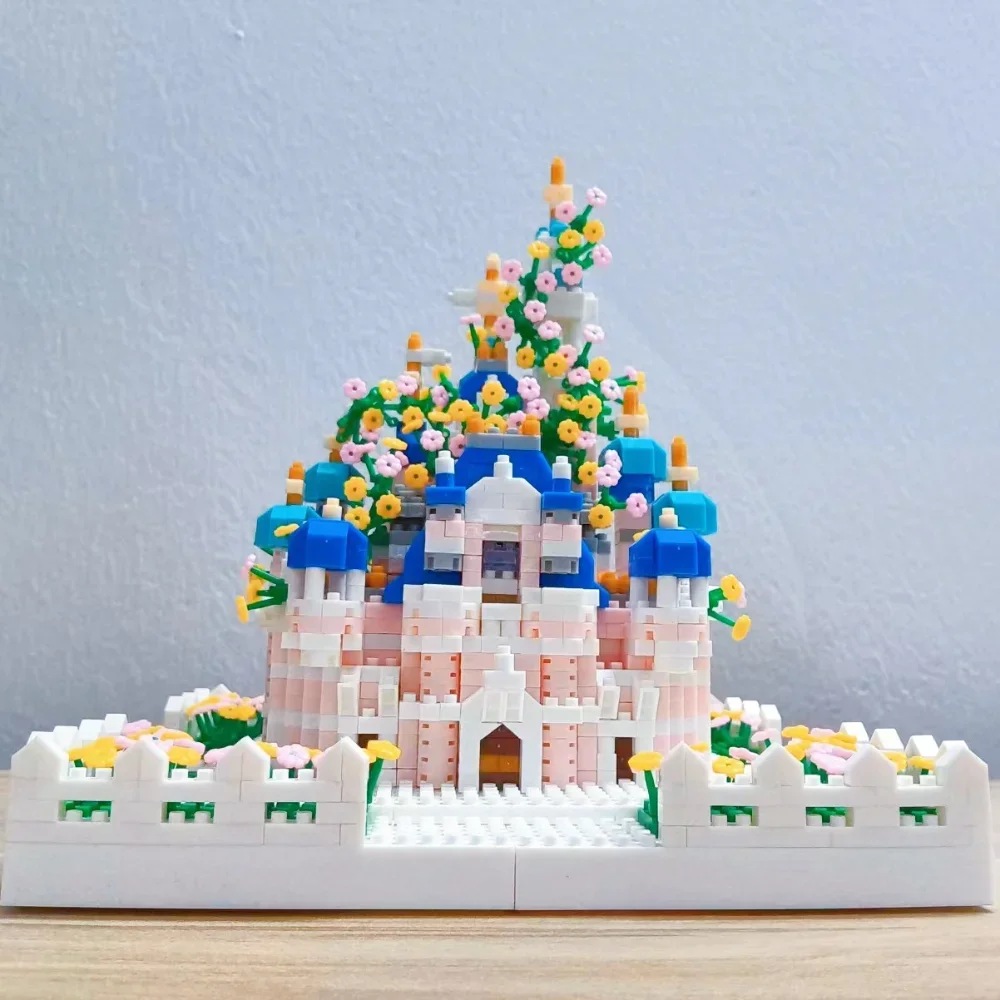 Garden Castle Building Blocks Flower Princess House Fairy-tale Architecture Bricks Creative Puzzle Toy for Kids Romantic Gifts