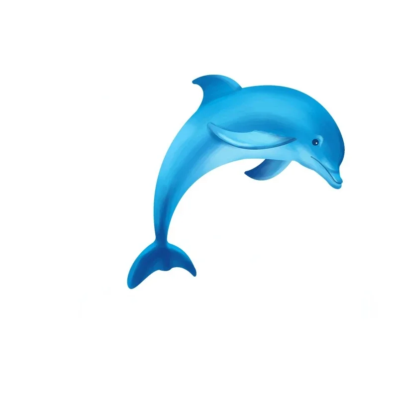 

Creative Blue Dolphin Cover Scratches Bumper Bodywork Windshield Window Suv Decal Vinyl Waterproof Material Kk10cm