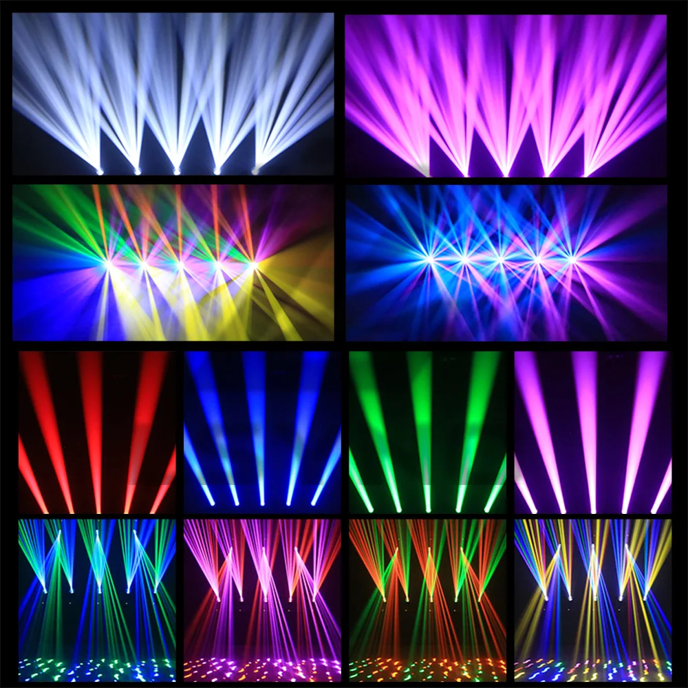 200W LED Beam Moving Head DJ Light DMX512 Nightclub Disco Party 8 Color 18Prism Spotlight Strobe Stage Effect For Wedding Events