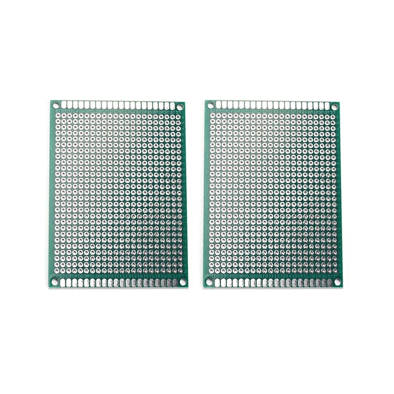 2 Stück 2,54 mm Rastermaß Doppelseitige Universelle Leiterplatte 6x8 cm Größe für Elektronik-DIY-Projekte Leiterplatte – Detail 4