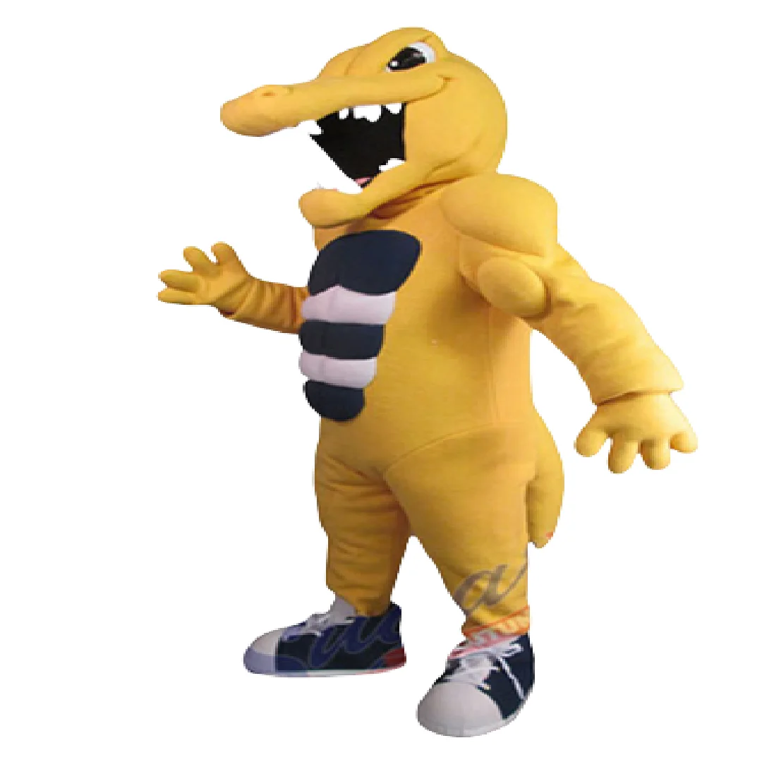 Disfraz de mascota Golden Gator, disfraz de cocodrilo de cocodrilo personalizado, kit de cosplay de anime, disfraz de Carnaval con tema de mascota b1095