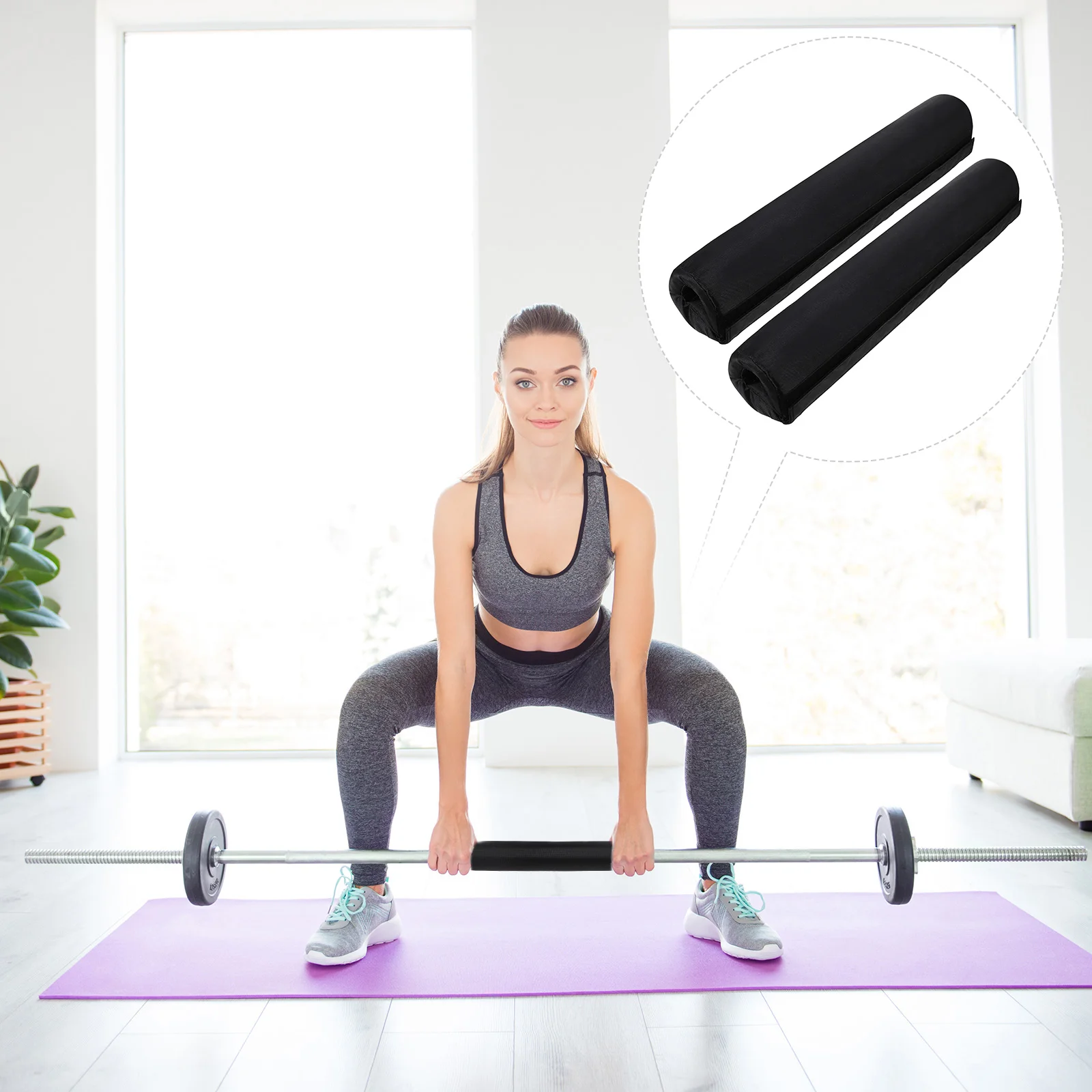 2 Pcs Barbell Shoulder Pads Paddle Board Accessories Sponge Cover Squat Padding Travel Protector