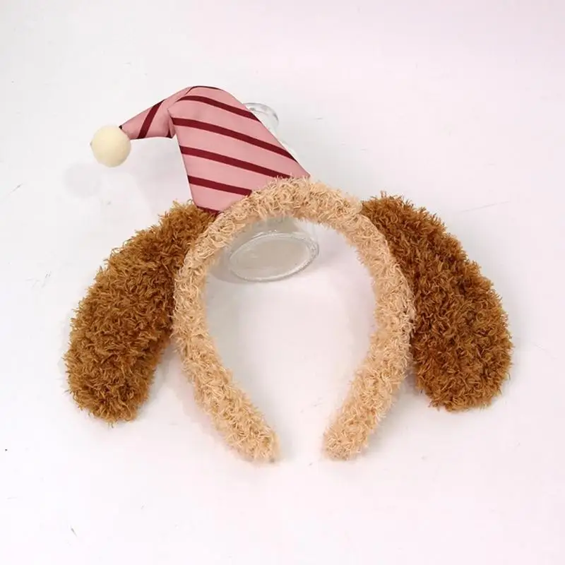 

A52E Holiday Animal Ear Headpiece Washable Fabric Family Photo Costume