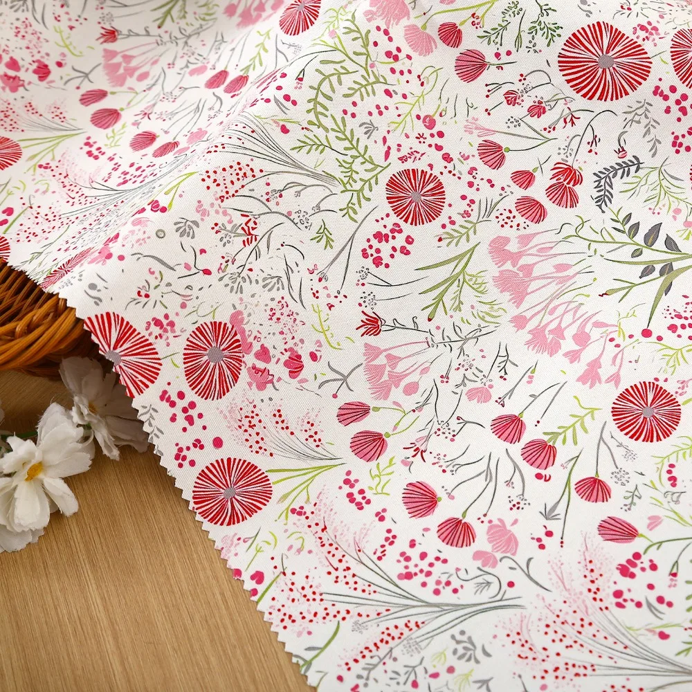 

Хлопок с принтом одуванчика, 8 щиколоток, холст из чистого хлопка, куртка, сделай сам, ручная работа, Tissus Couture Telas Para Costura, швейный материал