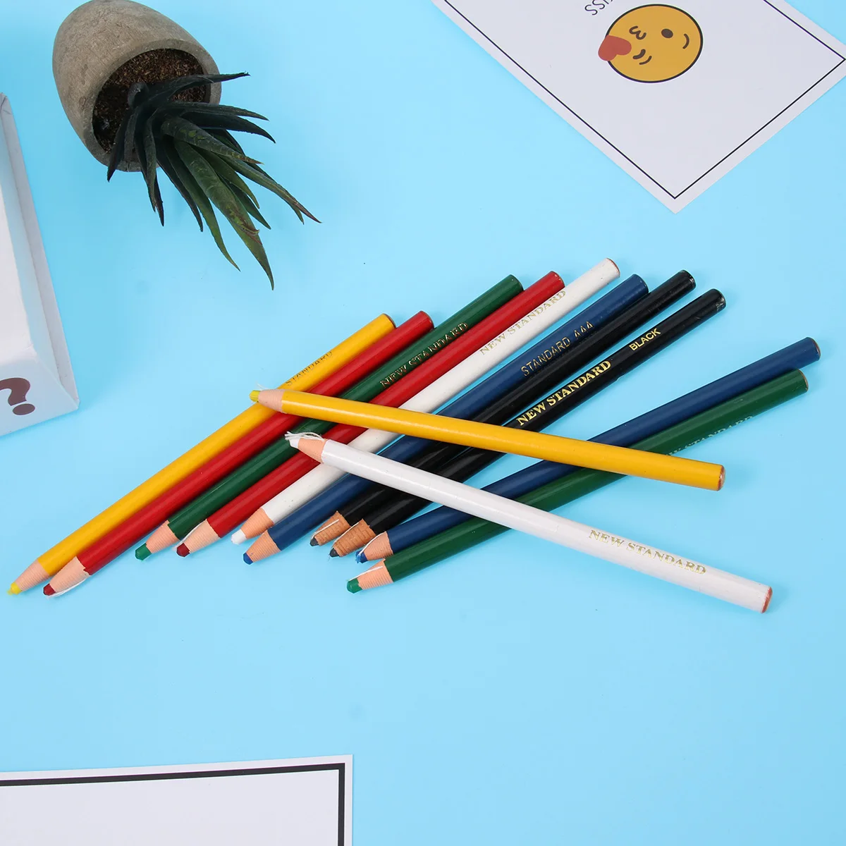 

12pcs Peel-Off China Marker For Ceramic Glass Wood Cloth Metal 6 Colors Black Red Blue Green Yellow White Multi-Surface
