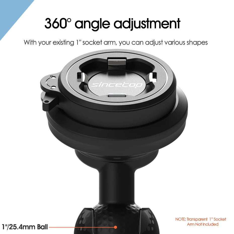 دراجة نارية 1 بوصة حامل هاتف الكرة مع الاهتزاز المرطب العالمي المقود المقبس الذراع ل موتو سريعة جبل المشبك (الجيل الثاني)