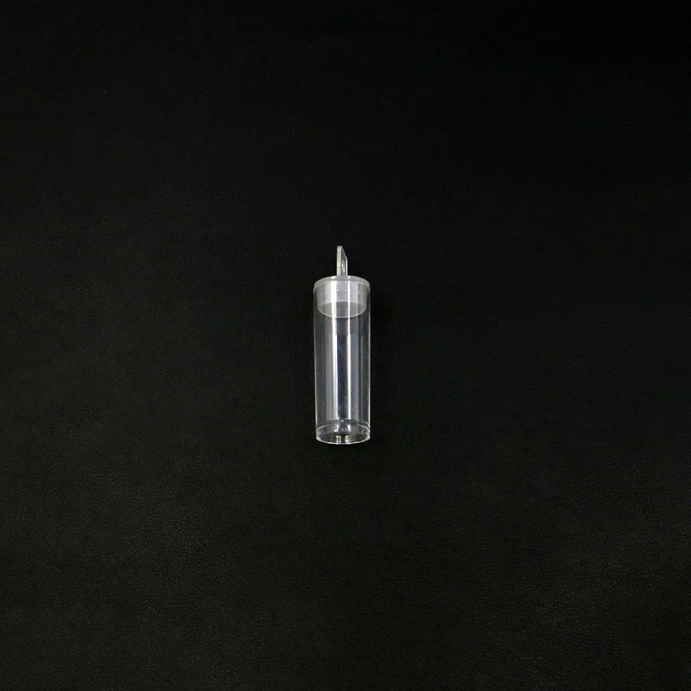 

19x54mm PVC Round Tube with Hook Lid Acrylic Loose Beads and Seed Beads Storage PVC Transparent Plastic Storage Small Box 20pcs