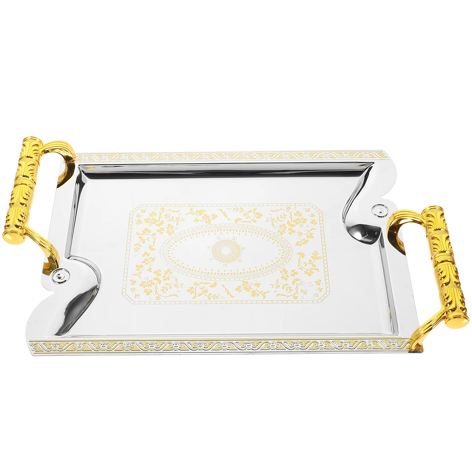 

Sturdy Metal Fruit Serving Platter Large Capacity Snack Tray for Home Restaurant Hotel Decorative Appetizer Plate Dry