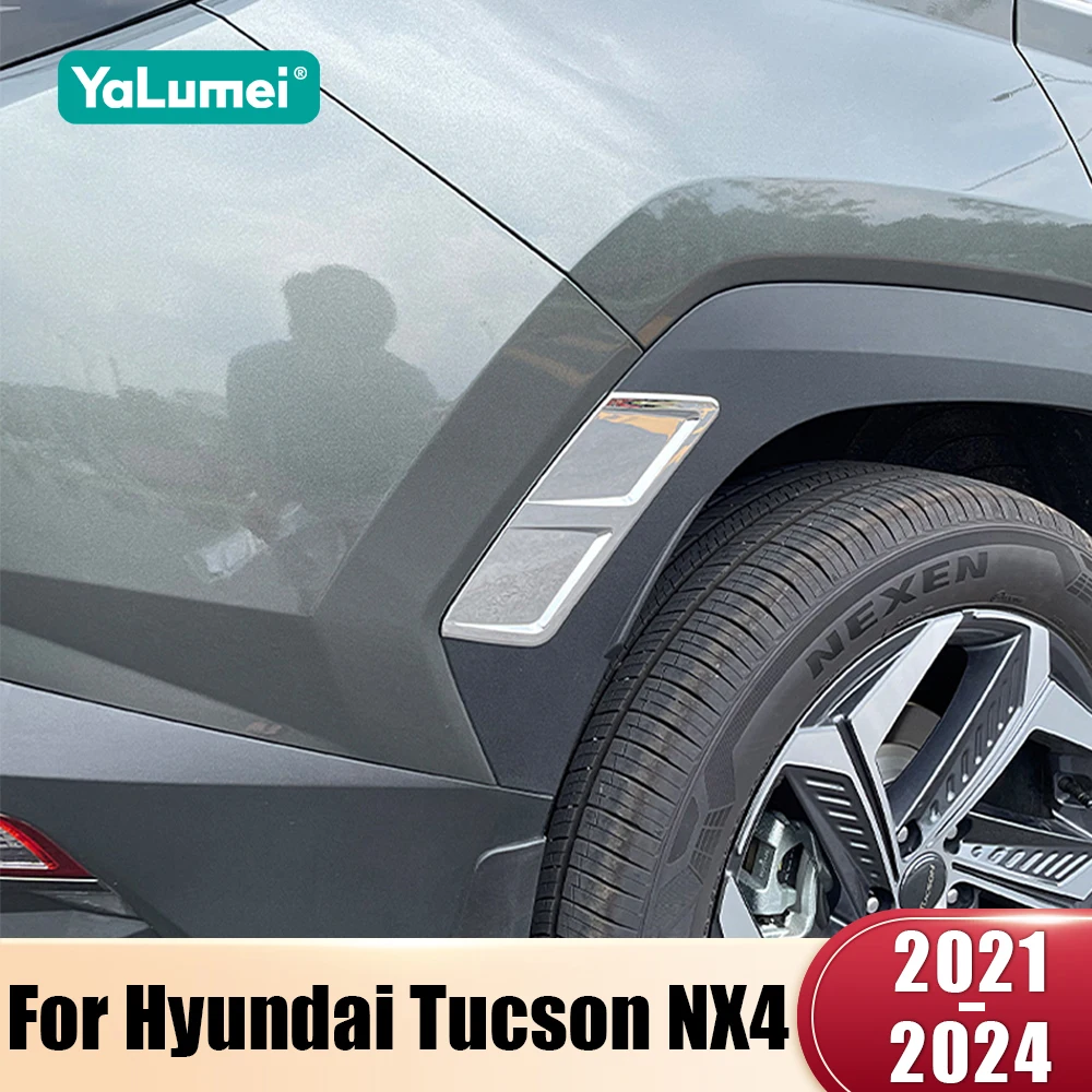 For Hyundai Tucson NX4 2021 2022 2023 2024 Hybrid N Line ABS Car Body Front Rear Wheel Side Cover Trim Modification Accessories