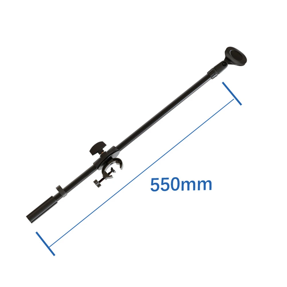 55Cm Roterende Microfoonstandaard Dwarsbalk Armen Microfoonclip Telefoonhouder Verlengbeugel Ontworpen 3/8 Draad Dwarsbalk