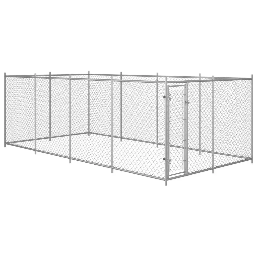 Spacious Outdoor Dog Kennel 24.9'x12.5'x6.2' - Safe, Durable & Weatherproof Pet Enclosure