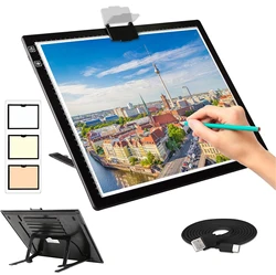 Rechargable A4/A3 Light Pad Wireless Battery Powered Light Box Light pad for Tracing Diamond Painting, Sketching X-ray