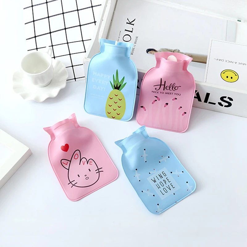 1~10PCS Random Color Cute Cartoon Hot Water Bottle Portable Hot Water Thermal Bag Water-filling Hot-water Bag Warming Product