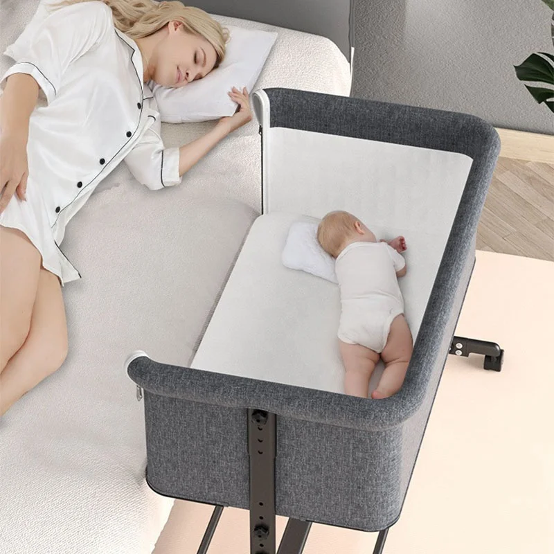 High quality multifunctional large rocker foldable baby crib crib bedside sleeper crib
