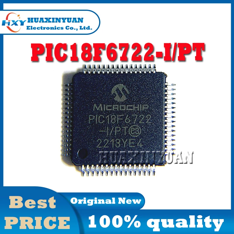 1PCS/LOT PIC18F6722-I/PT PIC18F6722-I/P PIC18F6722-I PIC18F6722 PIC18F67 PIC1  Electronics New and Original  Ic Chip In Stock IC