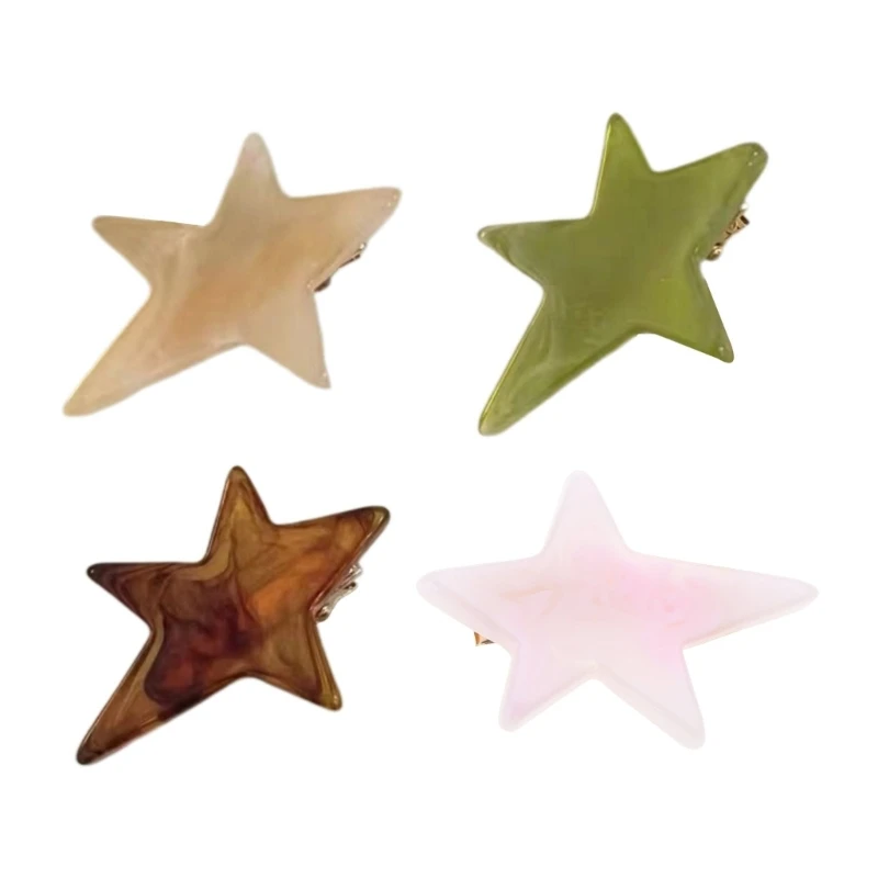 Irregular Five-Pointed Star Side Clip Hairpin Star Hair Clip Headpiece Hair Accessory for Girl Women Duckbill Dropship